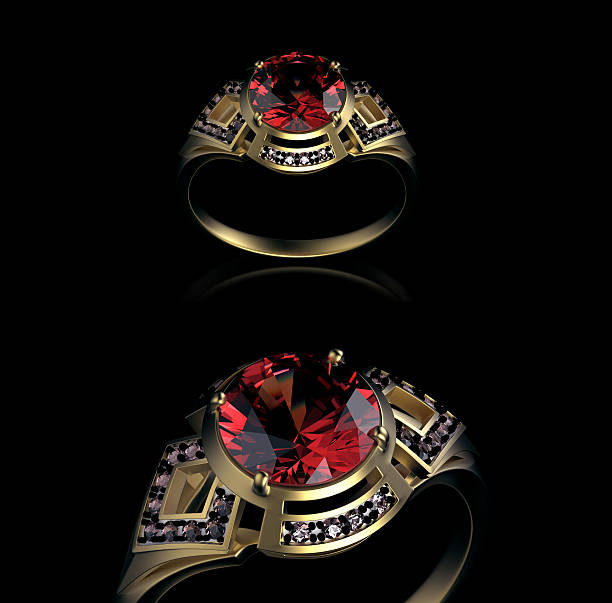 istock Gold Wedding Ring with diamond. Holiday symbol 476675259