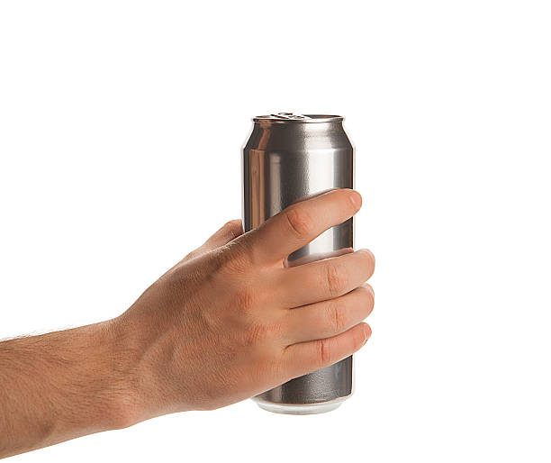 istock Beed can in hand isolated on a white background 476678148