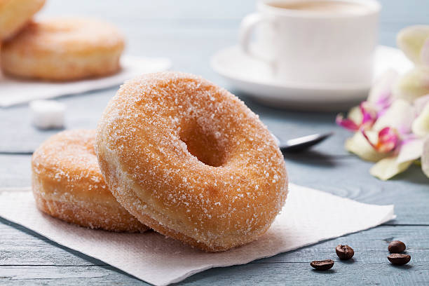 istock Fresh donut served with a cup of coffee 476678426
