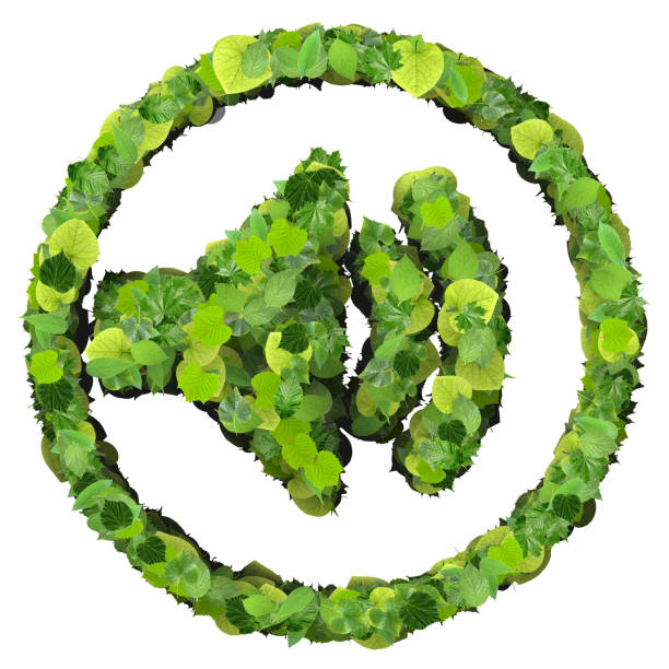 istock Media control volume adjust icon, made from green leaves 476678462