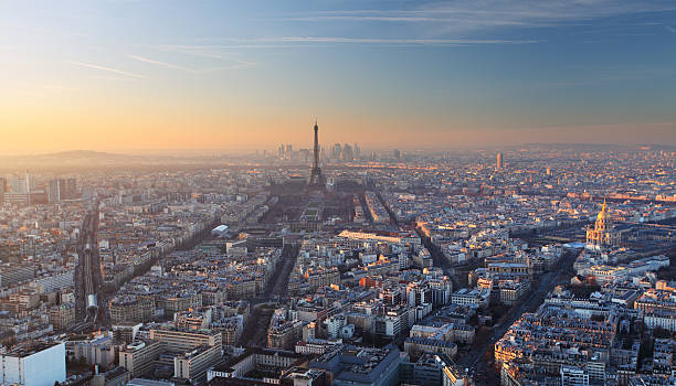 istock Aerial view of Paris at sunset 476679786