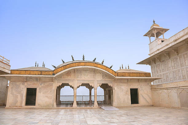 istock White marble palace, Agra fort, India 476683040