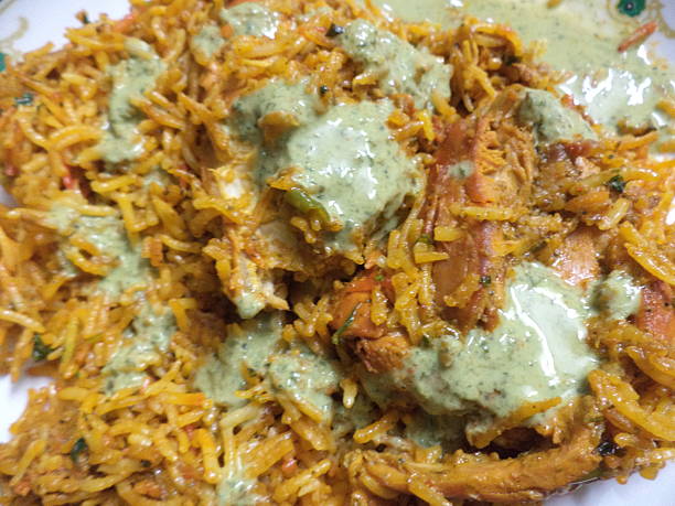 Colorful Indian Chicken Biryani