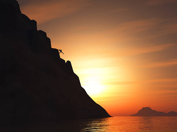 istock 3D render of a rock climber climbing a large mountain 476688864