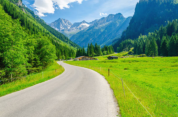 istock Alpine landscape, road and meadows, Alps, Austria 476693906