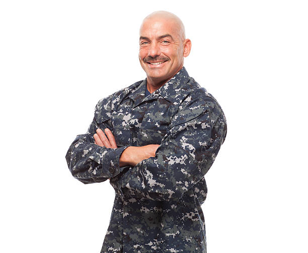 istock Navy man with arms crossed. 476696080