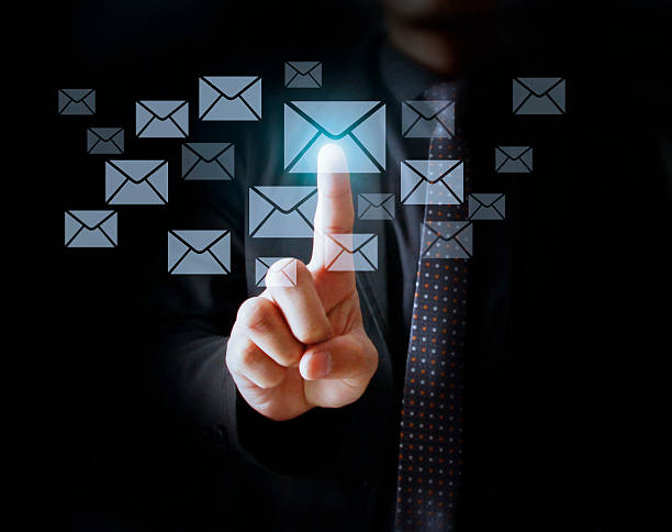 istock Businessman pressing virtual icons 476696580