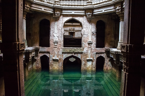 Stepwell of Adalaj (Adalaj ni Vav) a historical landmark, is a unique Hindu 'water building' in the village of Adalaj, state of Gujarat in India. The step well is intricately carved and is five stories in depth and built in 1499