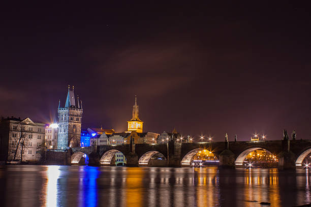 istock Charles bridge in night in Prague 476703144