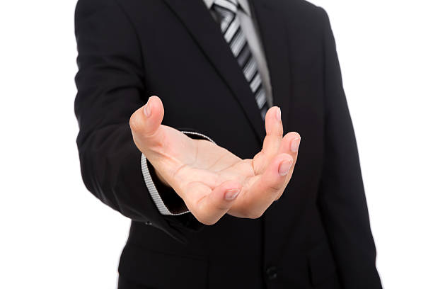 istock Open hand of business man 476703542