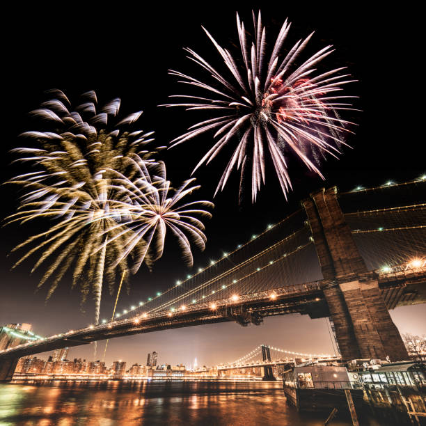 istock fireworks for a national holiday over the brooklyn bridge 476703906