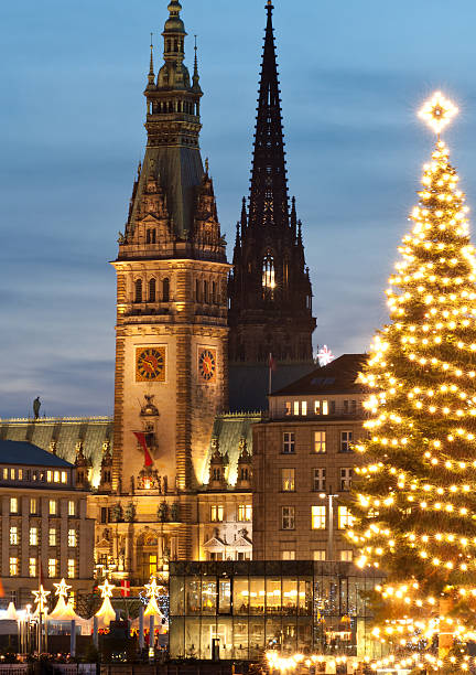 istock Hamburg, Germany, with illuminated christmas tree 2 476703919