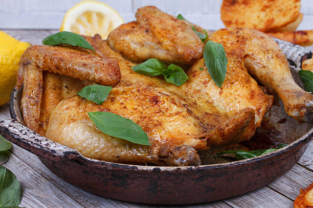 istock Chicken on Bread With Herbs and Lemon 476703970