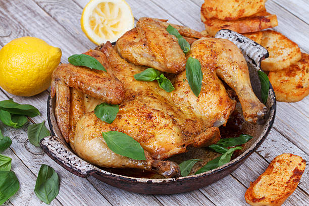 istock Chicken on Bread With Herbs and Lemon 476703974