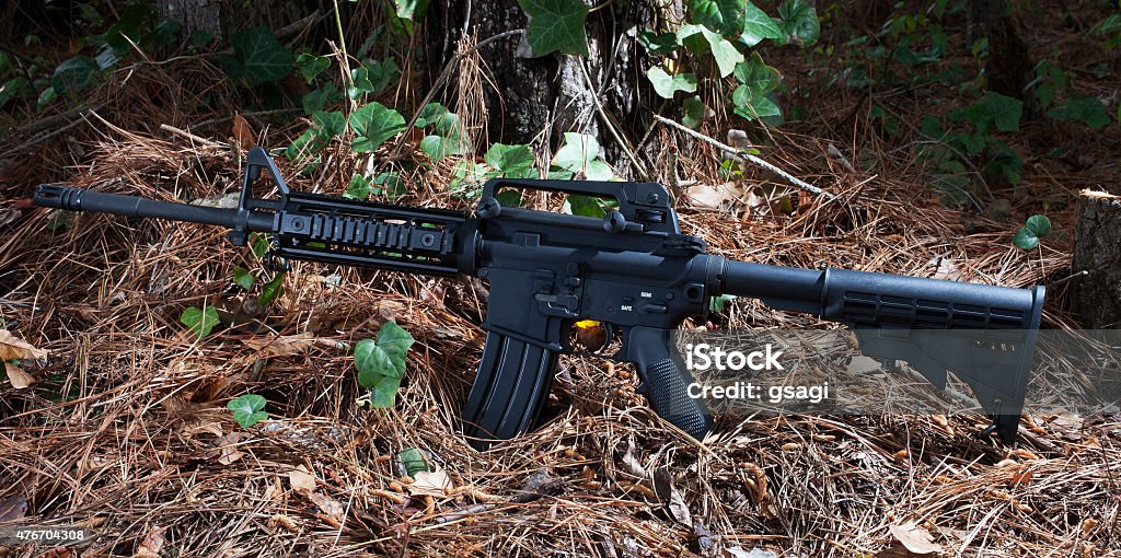 Tactical Sporting Rifle Modern Sporting Rifle Stock Photo - Download Image Now - 2015, Black ...
