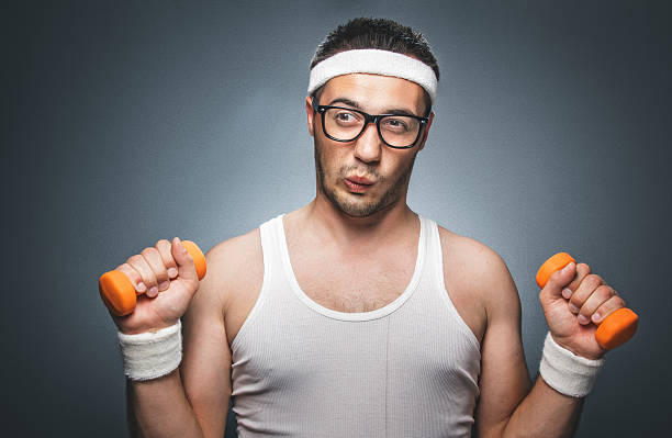 istock Funny sports man 476705594
