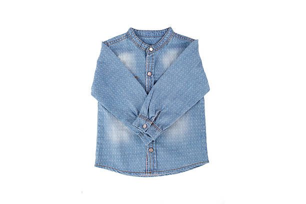 istock Blue Denim Child Shirt 476705826