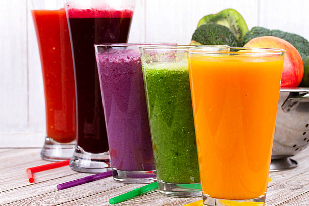 istock Fresh fruit and vegetable juice. Smoothie.  Close-up. Studio photography. 476709104