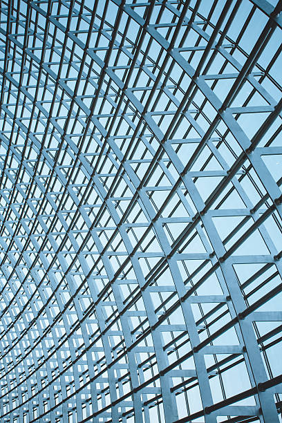 istock The steel structure of the glass wall 476709352