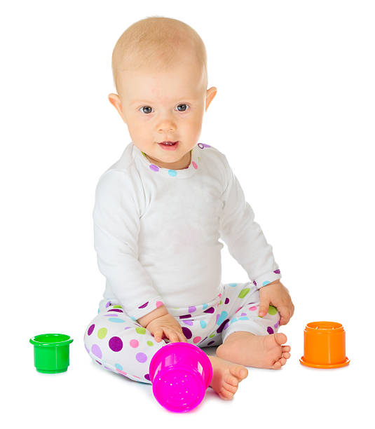 istock Little baby in white costume 476710044