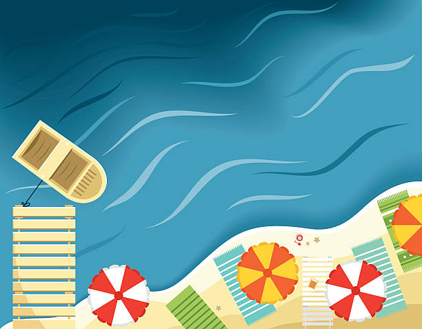 easy editable vector beach...
