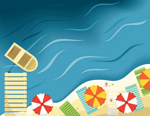 Vector illustration of Peaceful beach 2