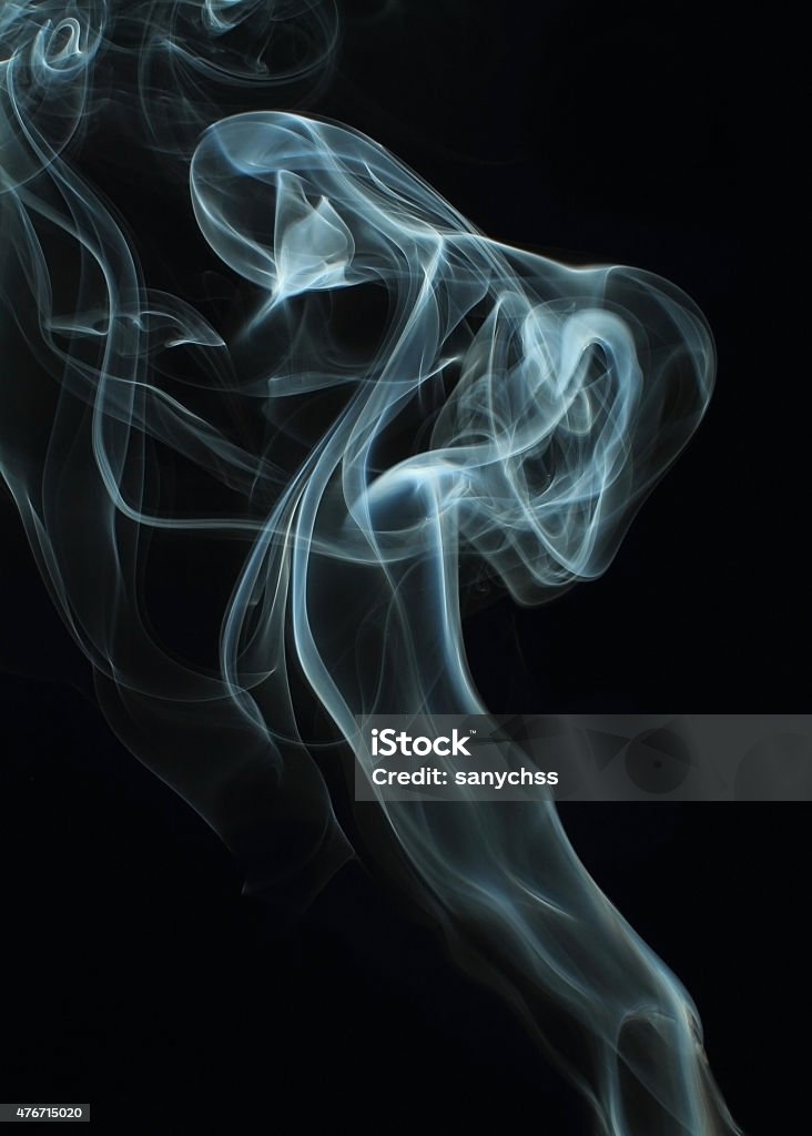 smoke smoke on a black background 2015 Stock Photo
