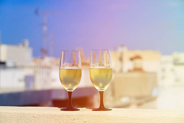 istock wine served on luxury balcony in Europe 476715586