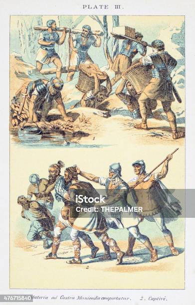 The Roman Gallic War Engraving Stock Illustration - Download Image Now - Roman Centurion, 2015, Ancient