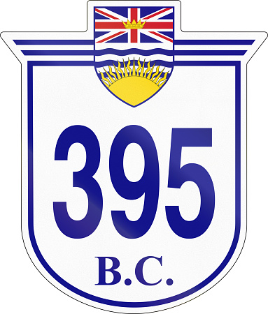 Shield for the British Columbia Highway number 395.