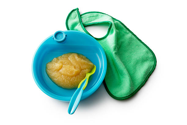 Baby Goods: Food and Bib More Photos like this here... baby spoon stock pictures, royalty-free photos & images