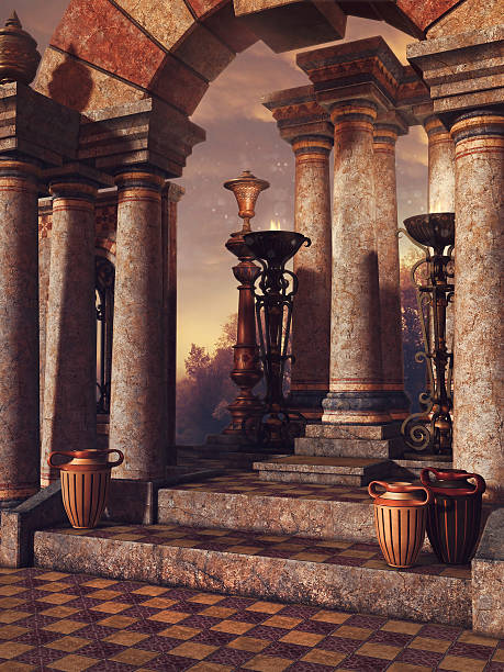 istock Palace stairs with vases 476719112