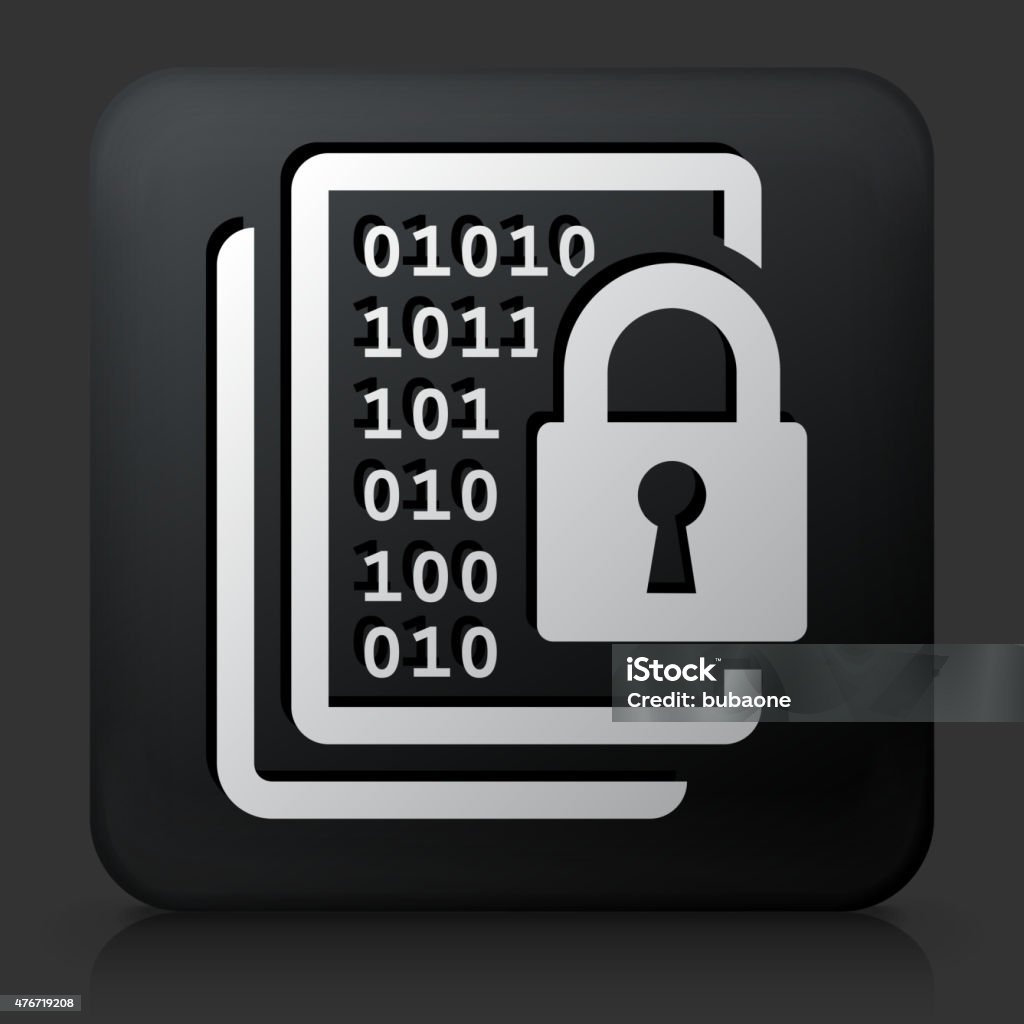 Random Security Button Black Square Button With Computer Security Stock Illustration ...