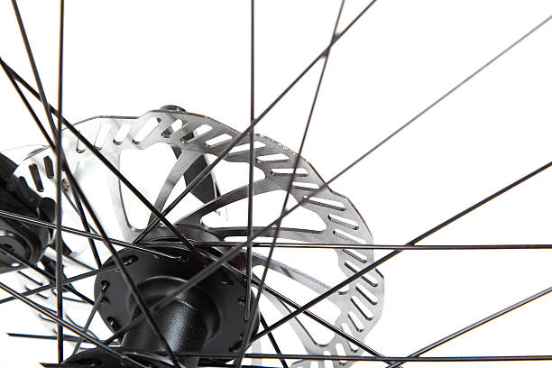 istock Bicycle wheel with spokes on a white background. 476720684