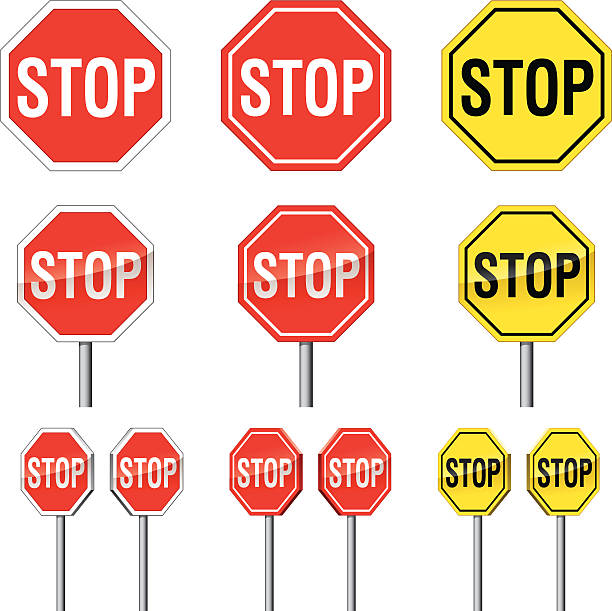 Stop sign vector art illustration