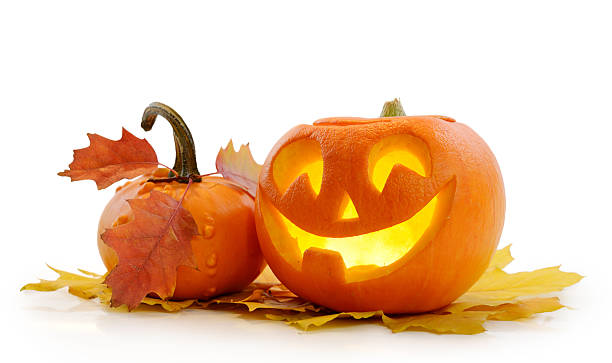 halloween pumpkin lanterne d'halloween - jock olantern photos et images de collection