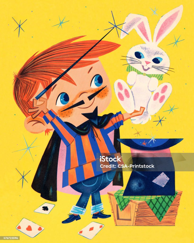 Magician and Rabbit http://csaimages.com/images/istockprofile/csa_vector_dsp.jpg Child stock illustration