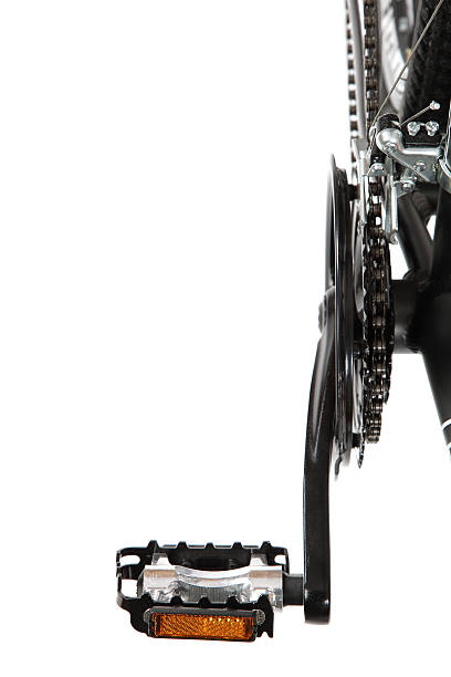 istock Bicycle pedal with sprocket on a white background. 476723748