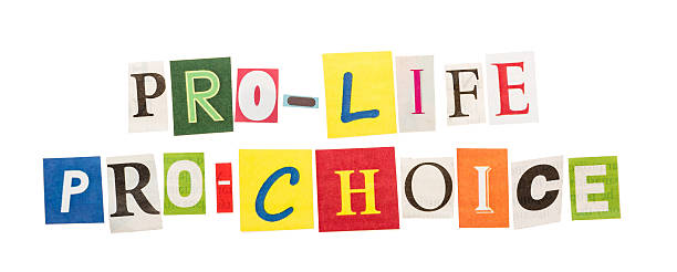 Pro life and pro choice inscriptions Pro life and pro choice inscriptions made with cut out letters reproductive rights stock pictures, royalty-free photos & images