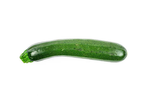 Zucchini on white background stock photo