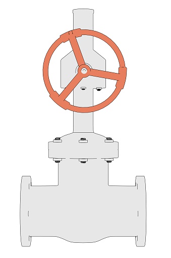 2d illustration of industrial valve