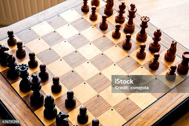 Playing Chess Stock Photo - Download Image Now - Counterpart, 2015, Activity