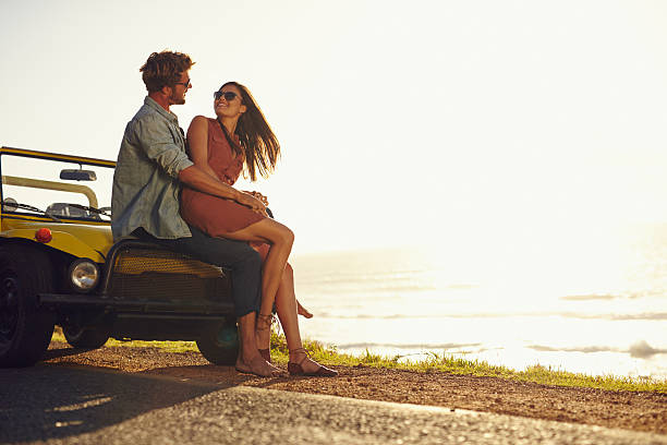 istock Young couple in love on a road trip 476731440