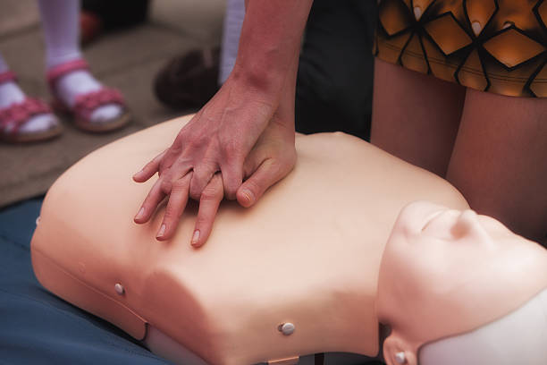 istock Training methods of artificial respiration on a mannequin 476731984