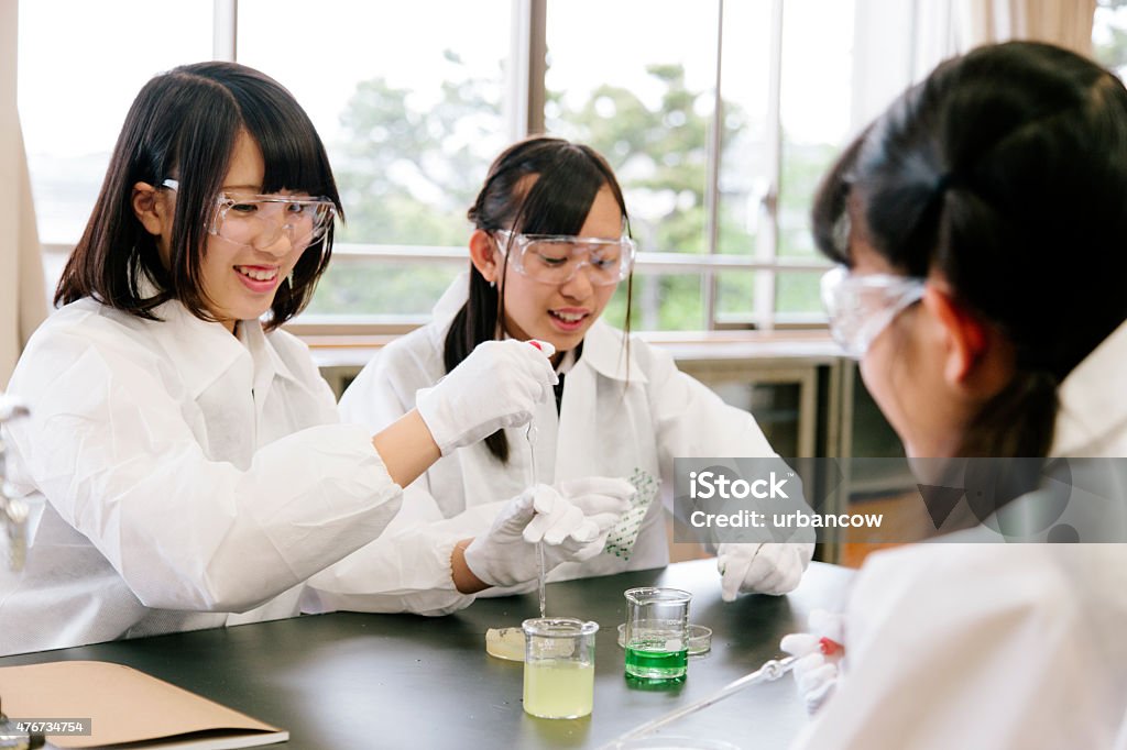 분재 고등학교 학생 연구 과학 검사실 화학 실험 과학 실험에 대한 스톡 사진 및 기타 이미지 - 과학 실험, 아이, 플라스크 -  Istock