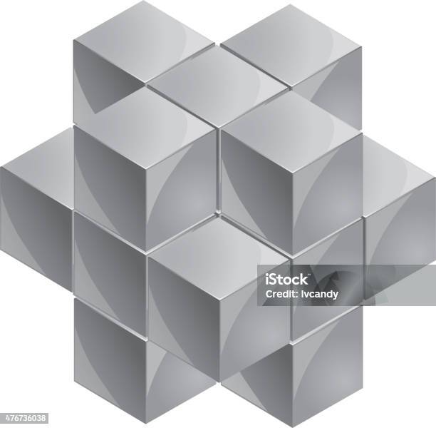 Cubes Grey Blocks Gray Cubes Stock Illustration - Download Image Now - Concepts, Toy ...