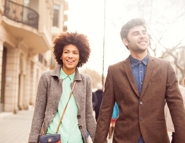 istock Happy young couple in Barcelona 476736046