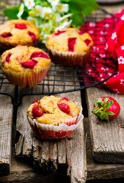istock muffins with bran and strawberry 476736094