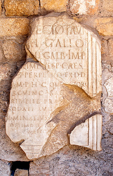 istock Latin illegible inscritption on ancient stone, Tarraco, Tarragon 476737140