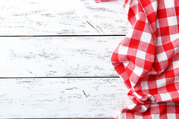istock Napkin on white wooden background 476737868